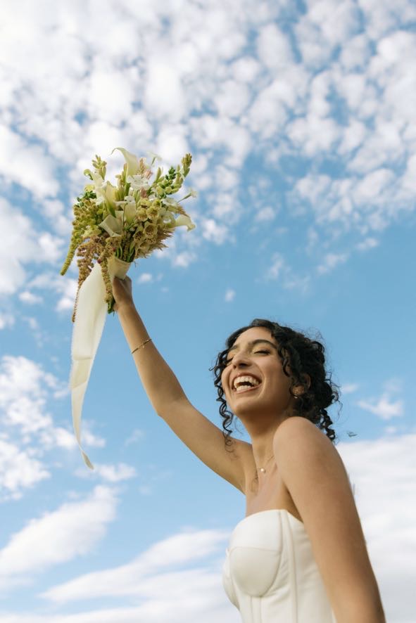 Bride with bouquet