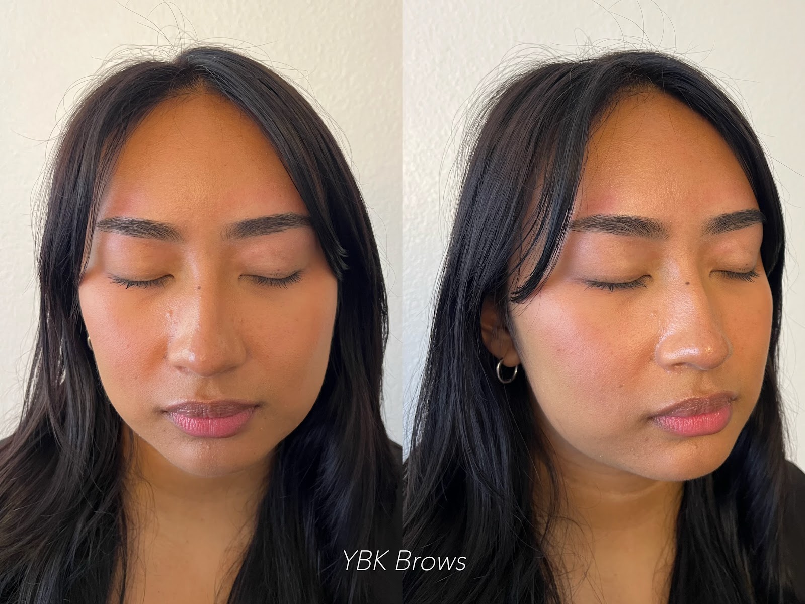 Brow waxing before and after